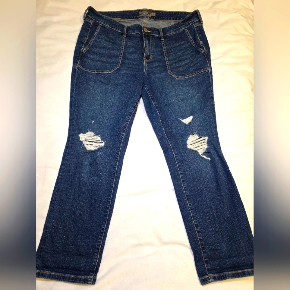 Torrid Perfect Boyfriend Ankle Vintage Stretch Mid-Rise Denim Jeans- Size 14R